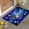 3D Планеты Космическая тематика Напольный коврик Коврик для двери Супер Мягкая фланелевая поверхность с латексной подложкой Мультяшный впитывающий коврик для ванной Коврик для туалета Вход