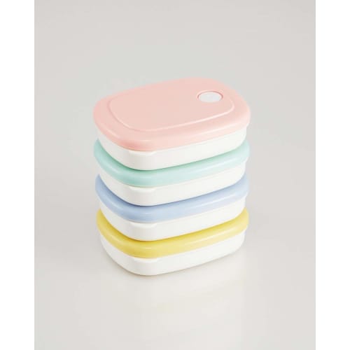 Skater Rice Container, 200ml, Thin, Powder Pastel Yellow, SLG1, for Freezing and Preparing Rice