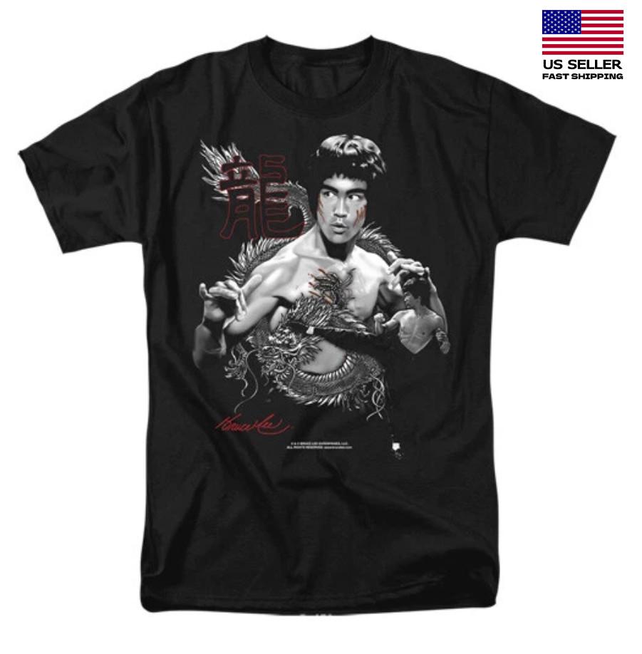 Горячая новинка BRUCE LEE THE DRAGON Лицензионная мужская футболка с принтом для взрослых Унисекс футболка
