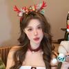 Christmas Reindeer Antler Headband - Plush, Cute Hair Accessory for Girls’ Holiday Costume