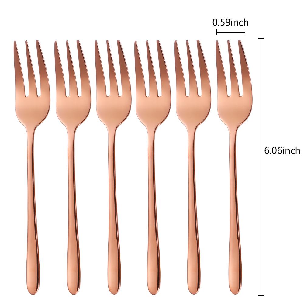 1/4/5/6 шт. Чайные вилки Вилка для фруктов Набор столовых приборов из нержавеющей стали Золотая вилка для торта Закуска Салат Столовые приборы Кухонная утварь