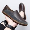 2025 Spring and Autumn New Breathable Casual Beef Tendon Sole Driving One Pedal Doudou Shoes Soft Sole Leather Handmade Men's Shoes