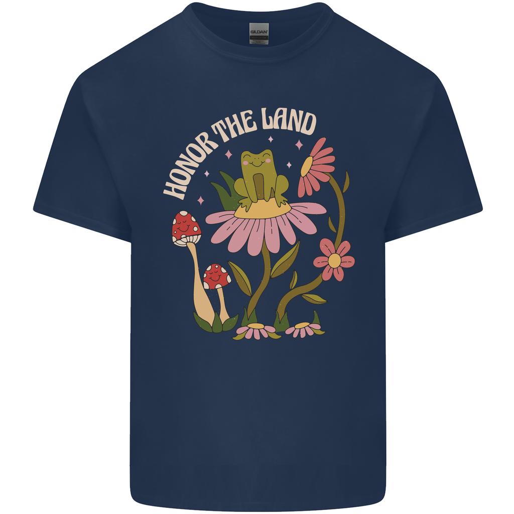 Honor the Land Frog Climate Change Hippy Unisexs Light Cotton TShirt