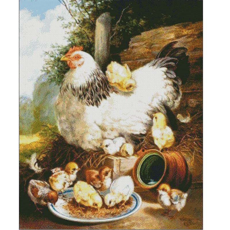 Цыплята DIY 5D алмазная живопись животное курица петух полный круглый смолы Алмазная вышивка мозаика изображение горный хрусталь домашний декор