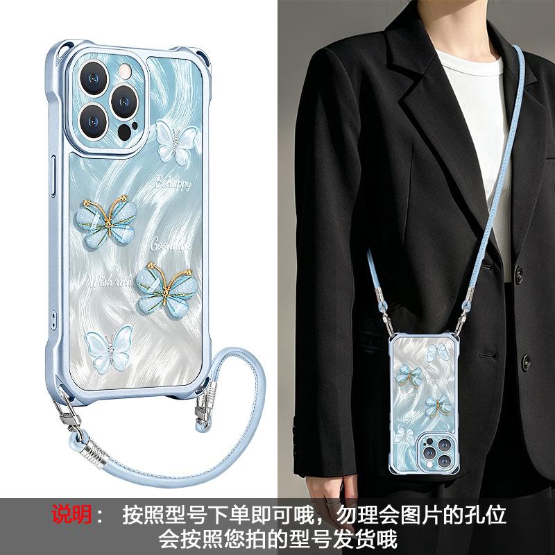 Размытая кукла-бабочка подходит для чехла на телефон Apple 11promax iphone11 четырехсторонний шнурок 11 перьевая пряжа 11 женщины