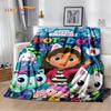 Cute Gabbys Dollhouse Cartoon Blanket,Soft Throw Blanket for Home Bedroom Bed Sofa Picnic Travel Office Rest Cover Blanket Gift
