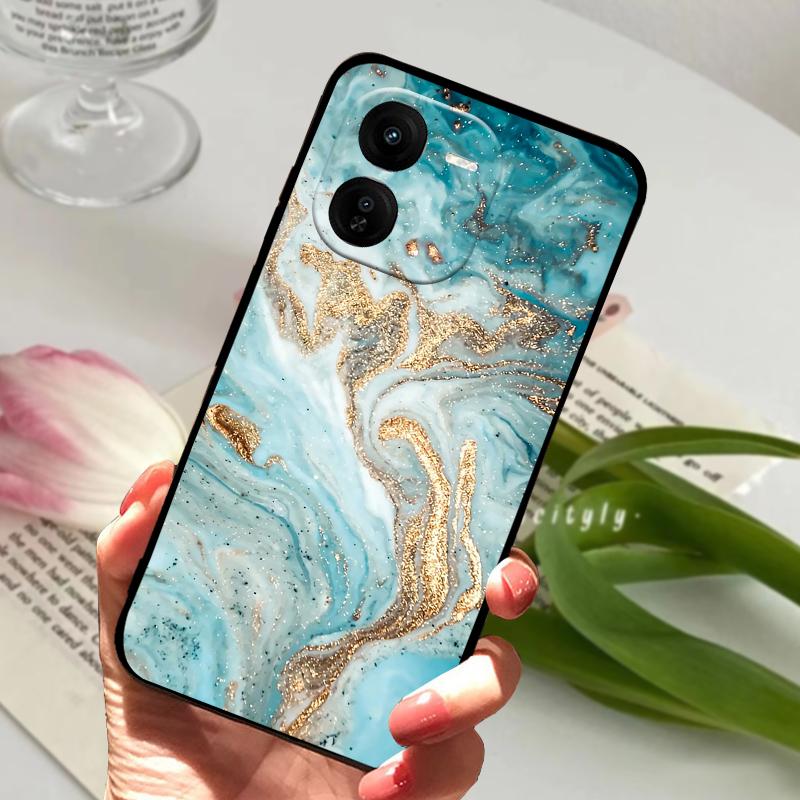 Чехлы для Vivo IQOO Z9X Z9 Turbo Z9X Z9Turbo 5G Роскошный Расписной Силиконовый Мягкий Задний Чехол для телефона IQOO Z9 Lite Защитные Чехлы