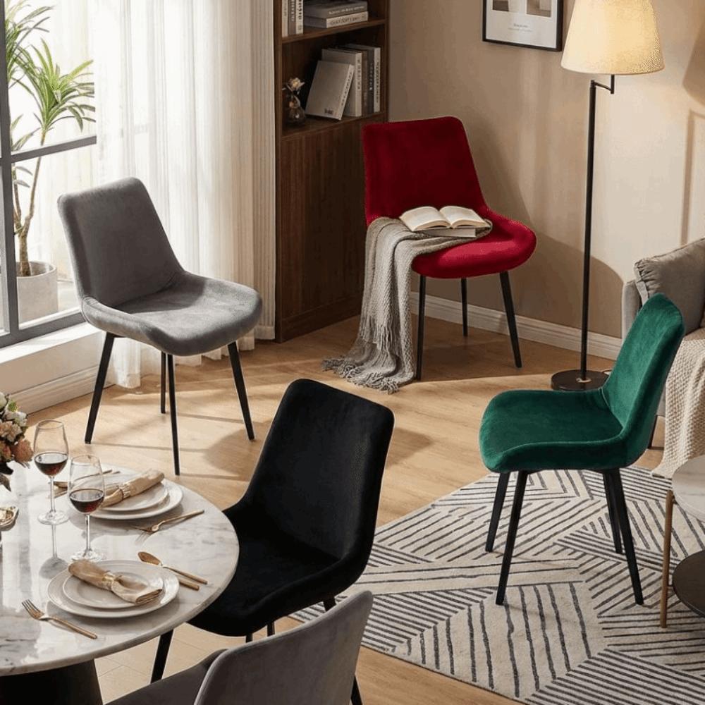 Elastic Dining Room Chair Covers Full Coverage Seat Cover Short Back Cover Kitchen Use