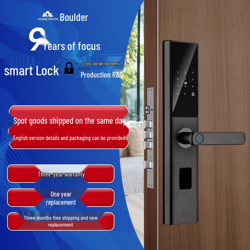 Умный замок Tuya с одним захватом: Отпечаток пальца и пароль Безопасность входа в дом