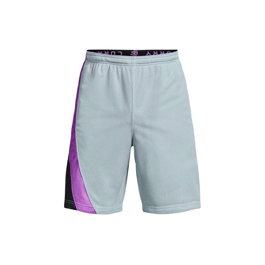 Under Armour Color Block Fleece Mid Rise Breathable Casual Shorts Men Shorts Mint 1374303-469