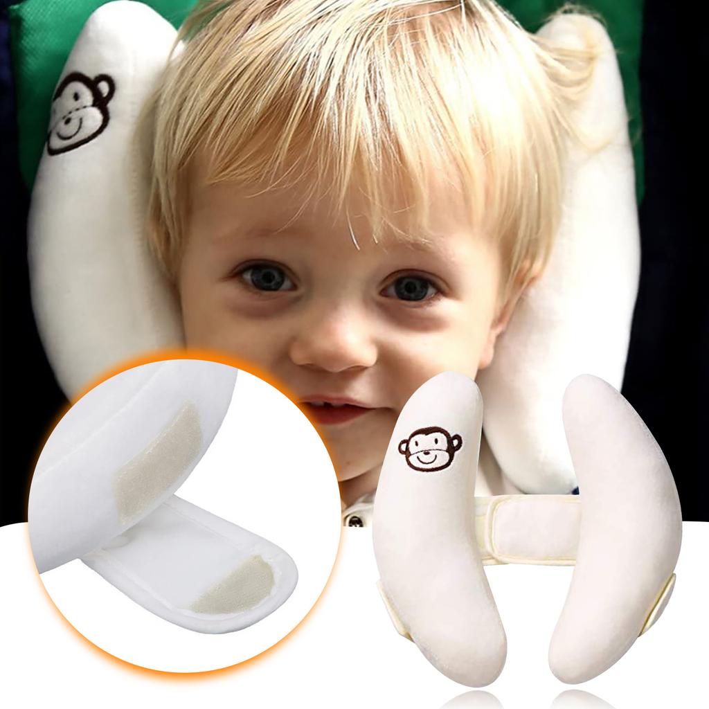 Детский мягкий подголовник с поддержкой шеи, подголовник сиденья, белый