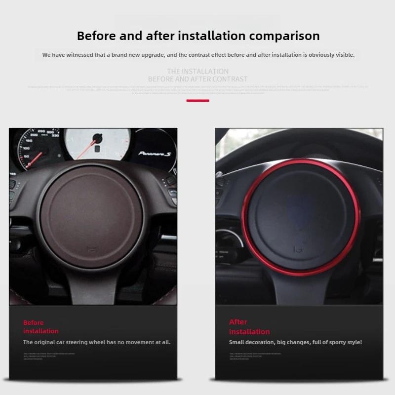 Подходит для Porsche Рулевое колесо Декоративное кольцо Cayenne Macan Внутренняя рамка Декоративные аксессуары, Panamera Модификация