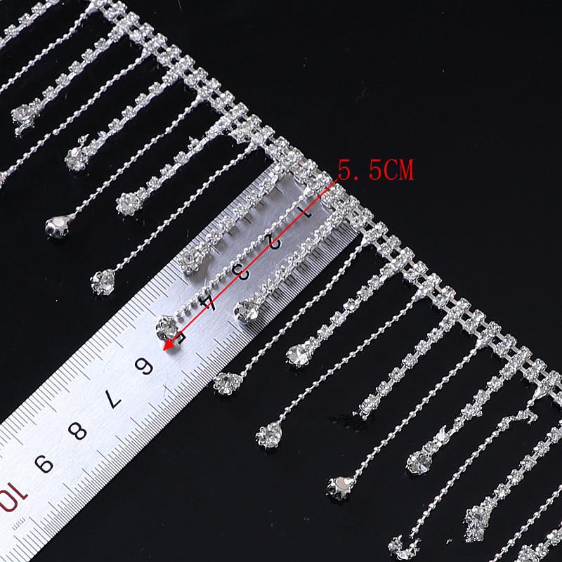 Drill Chain Fringe Crystal Rhinestone Waist Chain Tassel for Clothing Dress Accessories