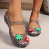 Модные пластиковые украшения в виде цветов, желейные туфли женские 2025 лето, сандалии на низком клиновидном каблуке, мягкие, как облако, нескользящие уличные сандалии, резиновые сапоги