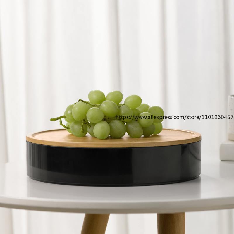 Современный и простой стиль, бамбуковая коробка для хранения конфет, фруктовая тарелка, коробка для хранения сухофруктов и семян дыни