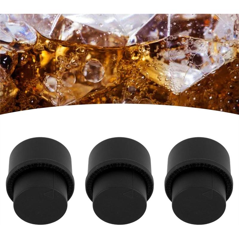 B97A-Beverage Bottle Cover 3-Pack, Press-Type Sealing Stopper For Reusable For-For Soda Bottles
