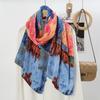 Art Print Wrinkle Pashmina Soft Satin Scarf Large Shawl Wrap