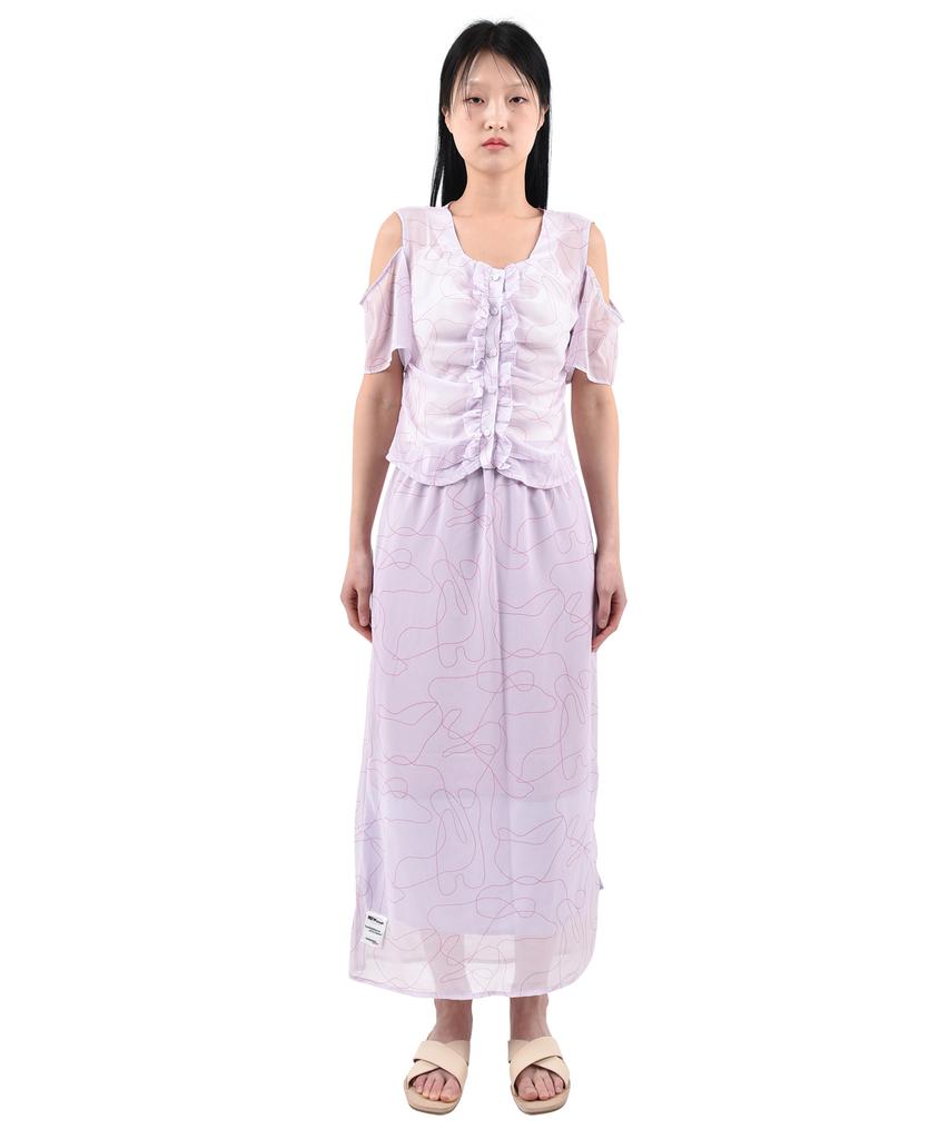 KATHARSIS Cutoff Chiffon Blouse Lv_Free