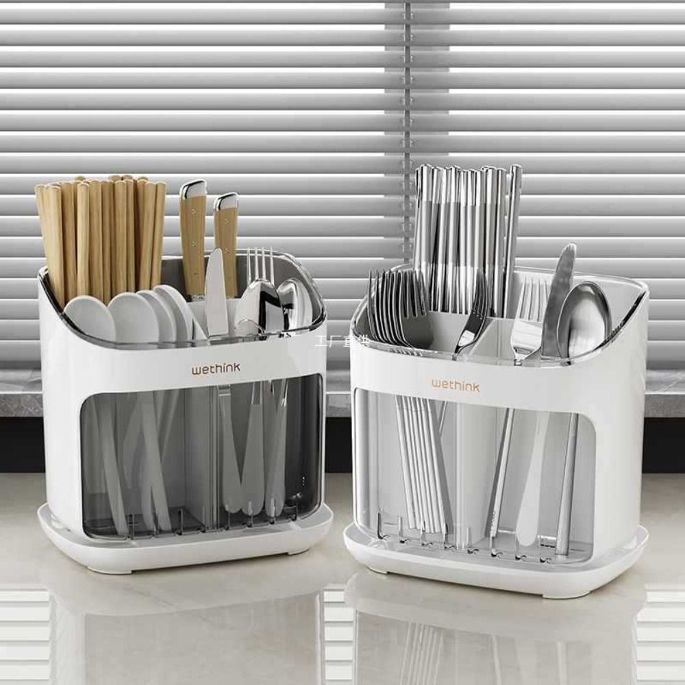 Large Capacity Chopstick Cage Plastic Cutlery Organizer Creative Chopsticks Storage Box  Kitchen