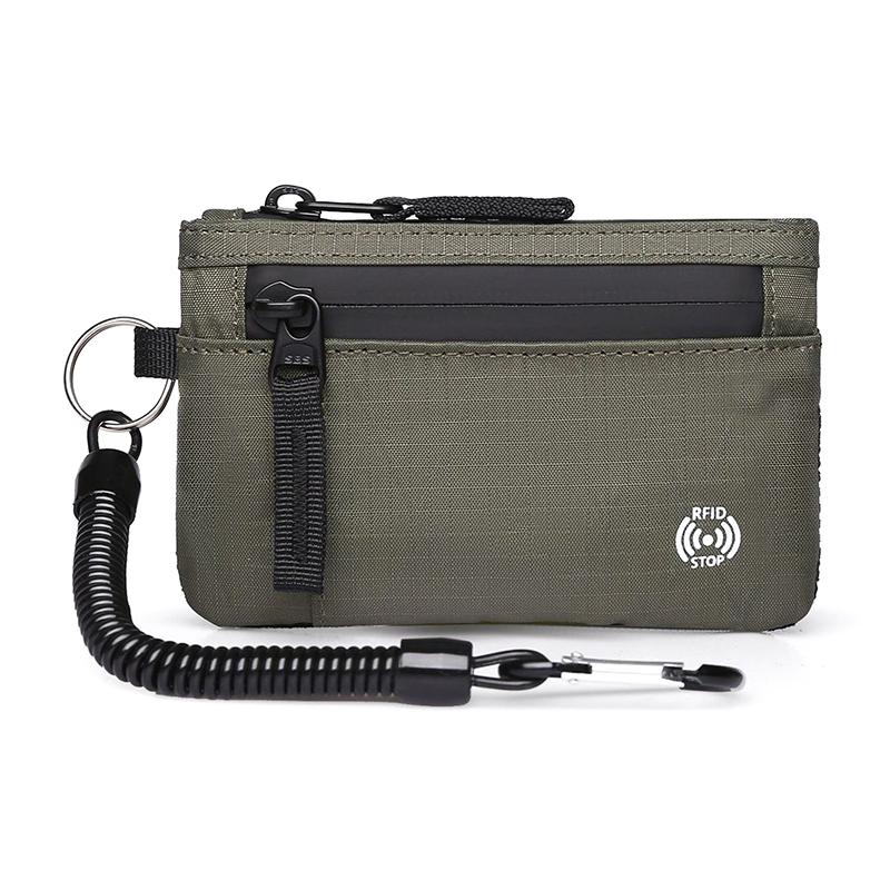 Rfid Держатель для кредитных карт Мужской короткий кошелек на молнии для монет X-Pac Мини дорожный кошелек Мужской тактический кошелек Кошелек для монет