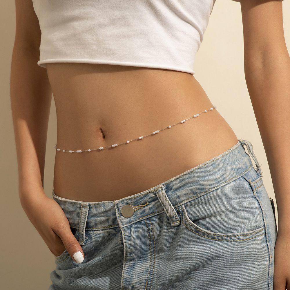 Retro Rhinestone Fashion Metal Simple Female Belt Sexy Waist Chain Korean Style Belt Dress Ornament