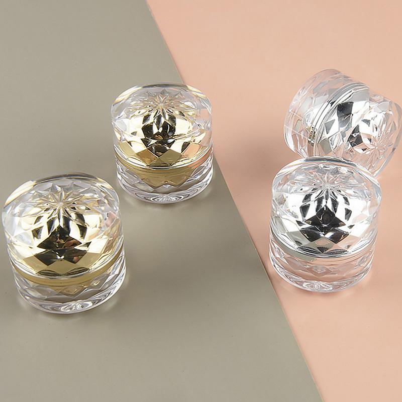 7г Пустая акриловая пластиковая банка для упаковки крема, бальзама, ногтей, свечей, косметики, дорожный контейнер для хранения с внутренней крышкой