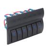 Electrical Switch Panel 6 Gang Pre Wired Blue LED Switch Control Panel with Overload Protector for