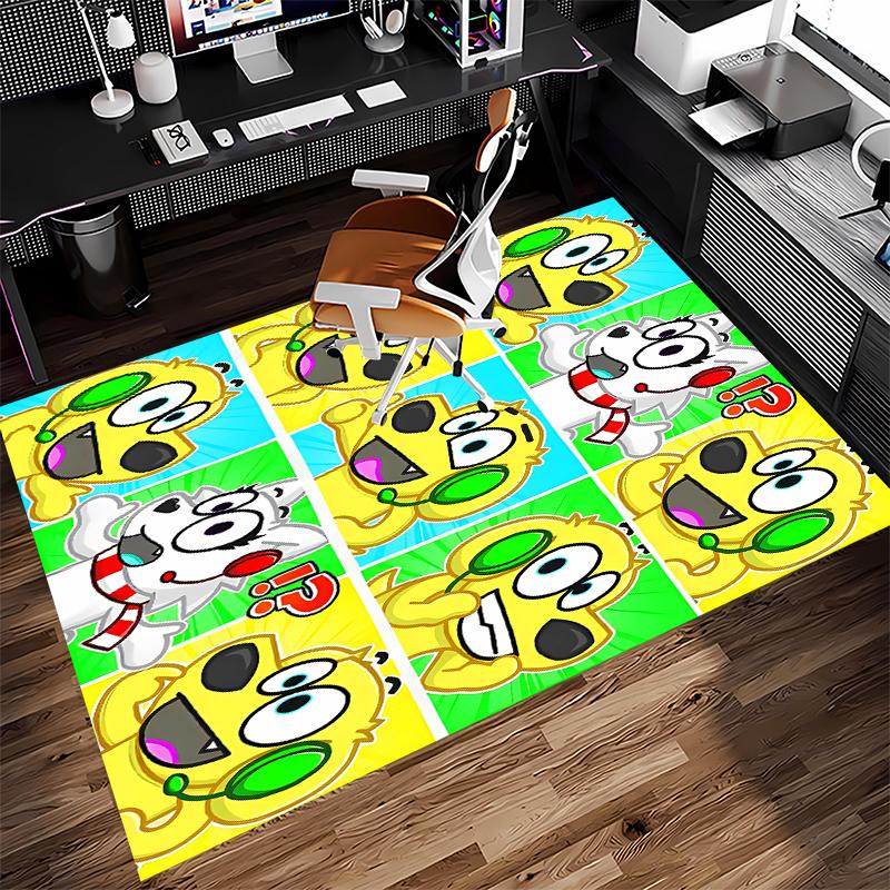1pc Tyler & Snowi Print Area Rug - Soft,Washable Non-Slip Indoor Mat for Office Chairs,Living Room,Home Office Decorative Rug