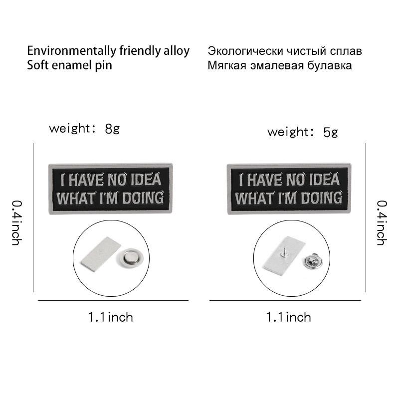 Always Anxious Geometric Enamel Brooch With Whimsical Design For Unisex Fashion