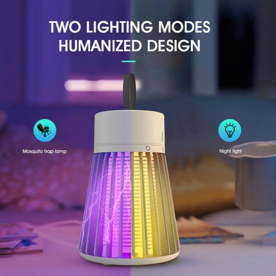 Лампа для уничтожения комаров Электрическое устройство для уничтожения насекомых 6 часов работы от батареи USB-зарядка Палатка для кемпинга Ловушка для уничтожения мух