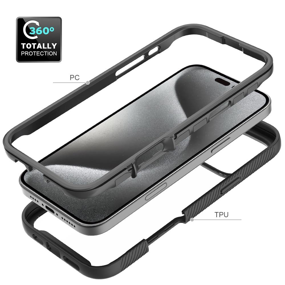 For iPhone 16 Pro Max Case Anti-Drop 2-in-1 PC+TPU Phone Cover