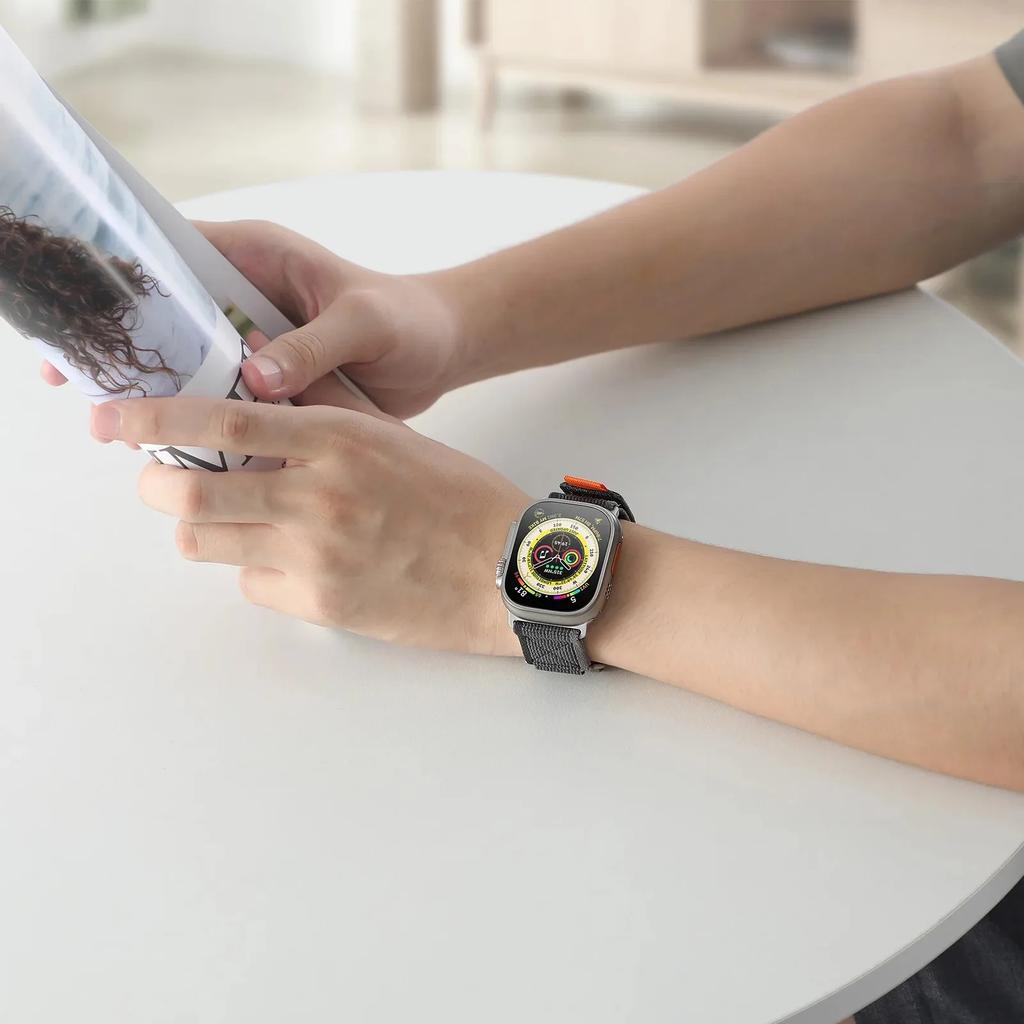 Нейлоновый ремешок Trail для Apple Watch Ultra/2 49 мм 45 мм 41 мм 44 мм 40 мм женский мужской регулируемый спортивный ремешок iWatch Series 9 8 7 SE 6 5 4 3 Аксессуары