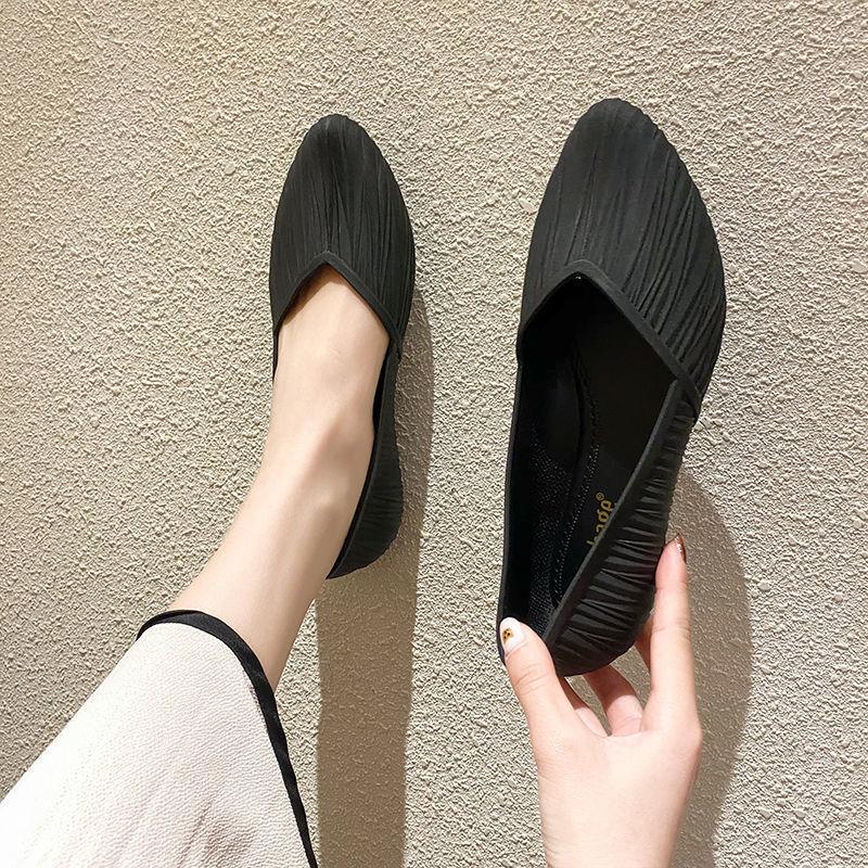 Непромокаемая обувь с низким берцем, резиновые сапоги, женская летняя рабочая резиновая обувь, модная обувь, нескользящие сандалии с мелким носком