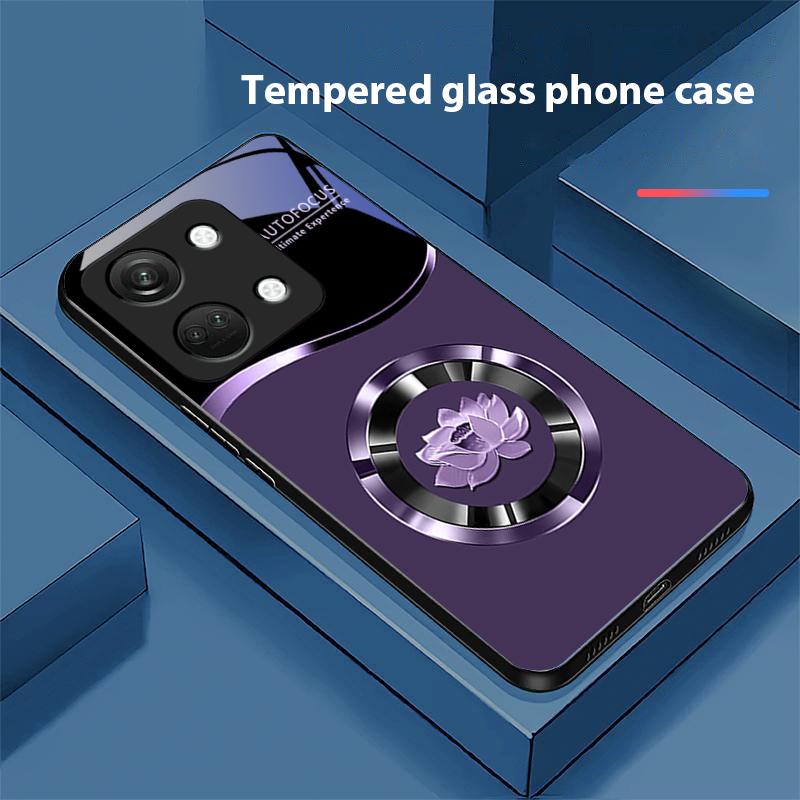 Круг Лотос Золото Для OnePlus Nord 3 5 6T 7 Pro 8 12 10T Reno8 Lite 5G 10R Nord N30 Твердый Чехол Закаленное Стекло Чехол для Телефона Черный