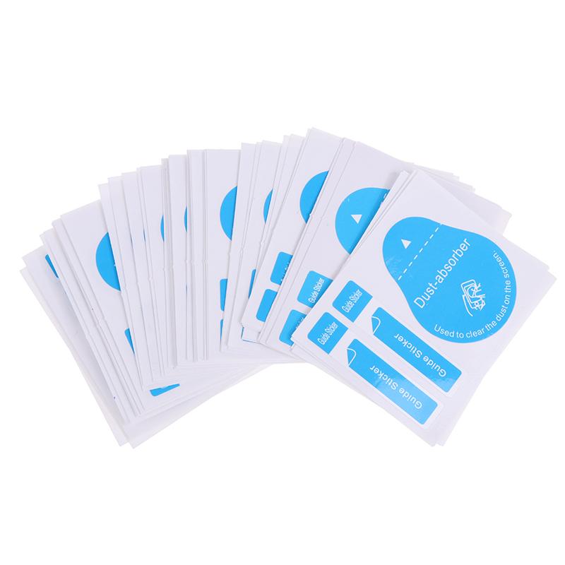 20/50 шт. инструмент для очистки экрана для удаления пыли 3 в 1 пылепоглотитель + направляющая наклейка
