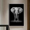 Black and White African Elephant Canvas Painting Posters and Prints Wall Art Picture for Living Room Home Decoration Cuadros