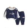 Kids Casual Long-Sleeve Set, Comfortable Daily Wear Outfits