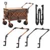 Camping Wagon Handle 180 Degrees Adjustable Folding Wagon Push Handle Outdoor Garden Cart Grocery Trolley Push Pull Bar Accessories
