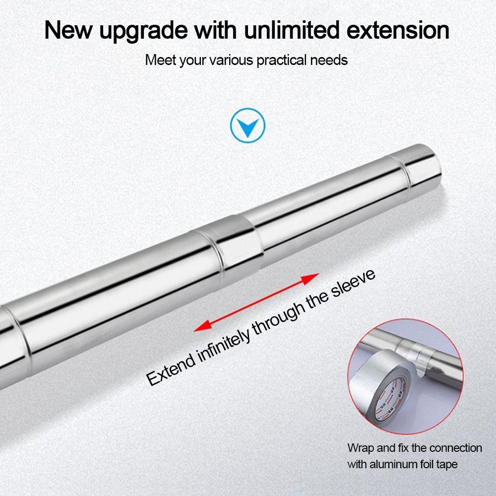 Diameter 6CM Chimney Pipes Stainless Steel Stove Pipes Flue Extension Tube Tents