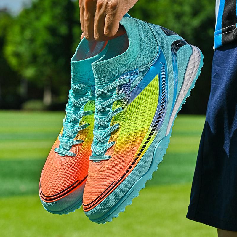 Football Shoes 34-45 Men/Women's Football Boots Short Lauret Indoor and Outdoor High-top Sock Mouth Artificial Lawn Children Football Shoes