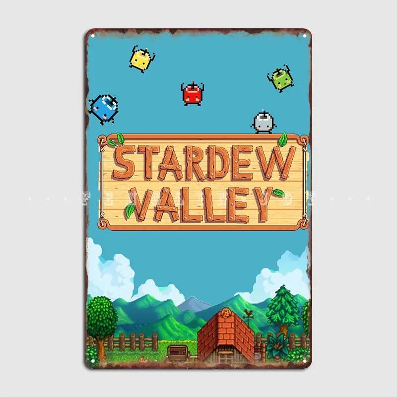 Постер Stardew Valley Металлическая табличка Клубная вечеринка Домашнее украшение Настенный декор Жестяная вывеска Постеры