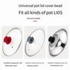 Pot Lid Knob Handle Universal Silicone Cookware Cover Knobs Casserole Kettle Cover Holding Handle Insulated Heat-Resistant Replacement Pot Cover Cap