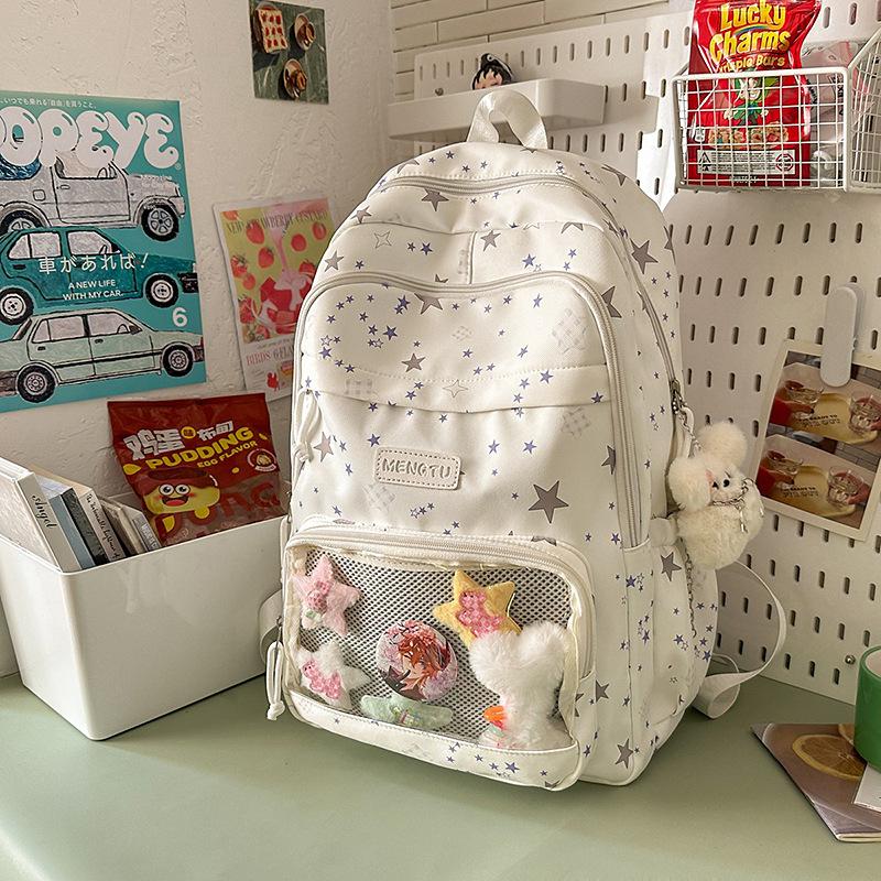 Large Capacity Fresh Girl Backpack New Junior High School High School Student Schoolbag Niche Backpack