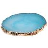 Natural Resin Stone Nail Art Plate Gel Polish Holder Drawing Color Palette Nail Display Blue