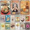 Vintage Japanese Foods Sushi Poster Metal Plaque Tin Sign Ramen Beer Metal Plates For Kitchen Home  Man Cave Bar Pub Wall Decor