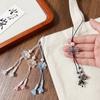 Tassel Detail Chinese-style Pendant Solid Color Mobile Phone Chain Lotus Beaded Key Chains  Daily