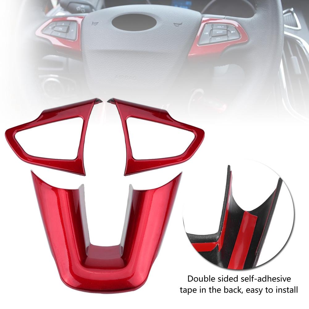 ABS Автостайлинг Кнопки Рулевого Колеса Декоративная Накладка Накладка Стикер для Ford Focus 2015 2018