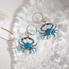 Ethnic Style Crab Shape Drop Earrings Zinc Zinc Alloy Gradient Crab Ear Buckle Birthday Gift