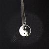 Tai Chi Vintage Yin Yang Mystical Women Gold Pendant Clavicle Chain Necklaces Jewelry