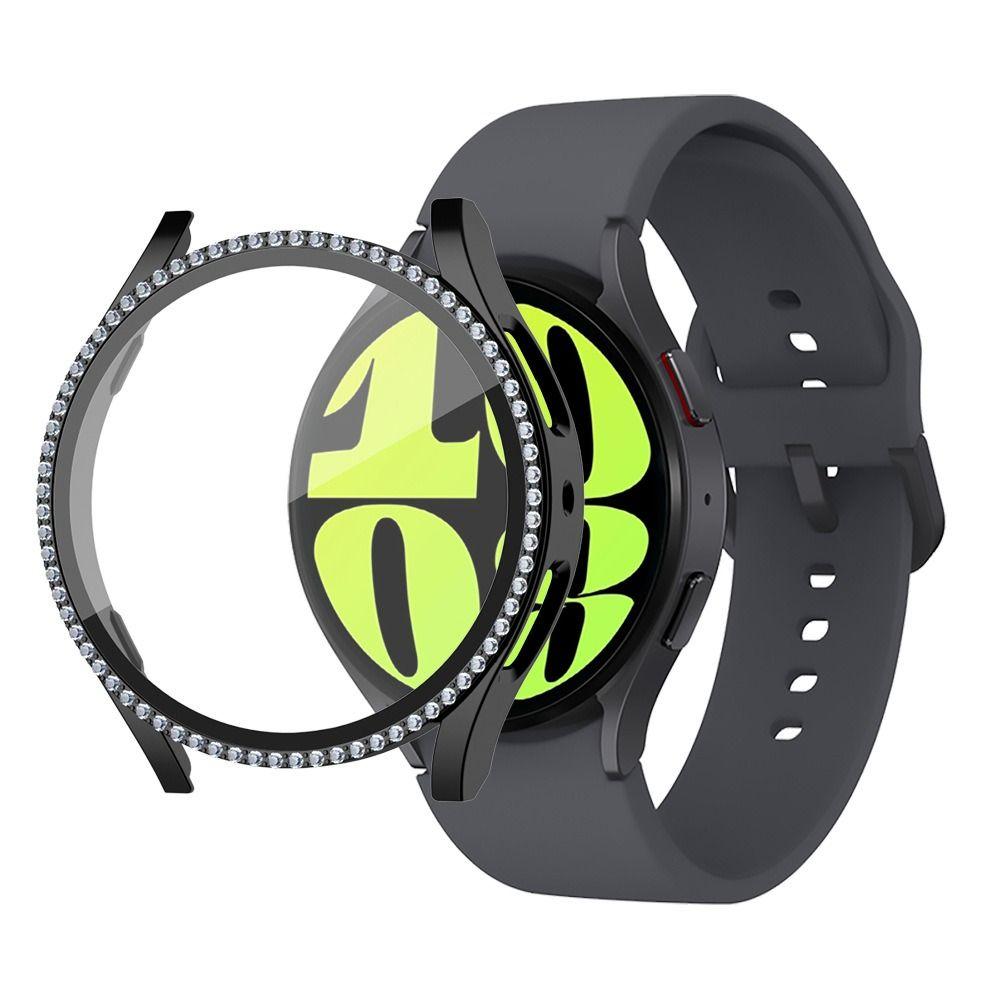 ПК + закаленный алмазный бампер, защитная пленка для экрана для Samsung Galaxy Watch 6, 40 мм, 44 мм, умные часы